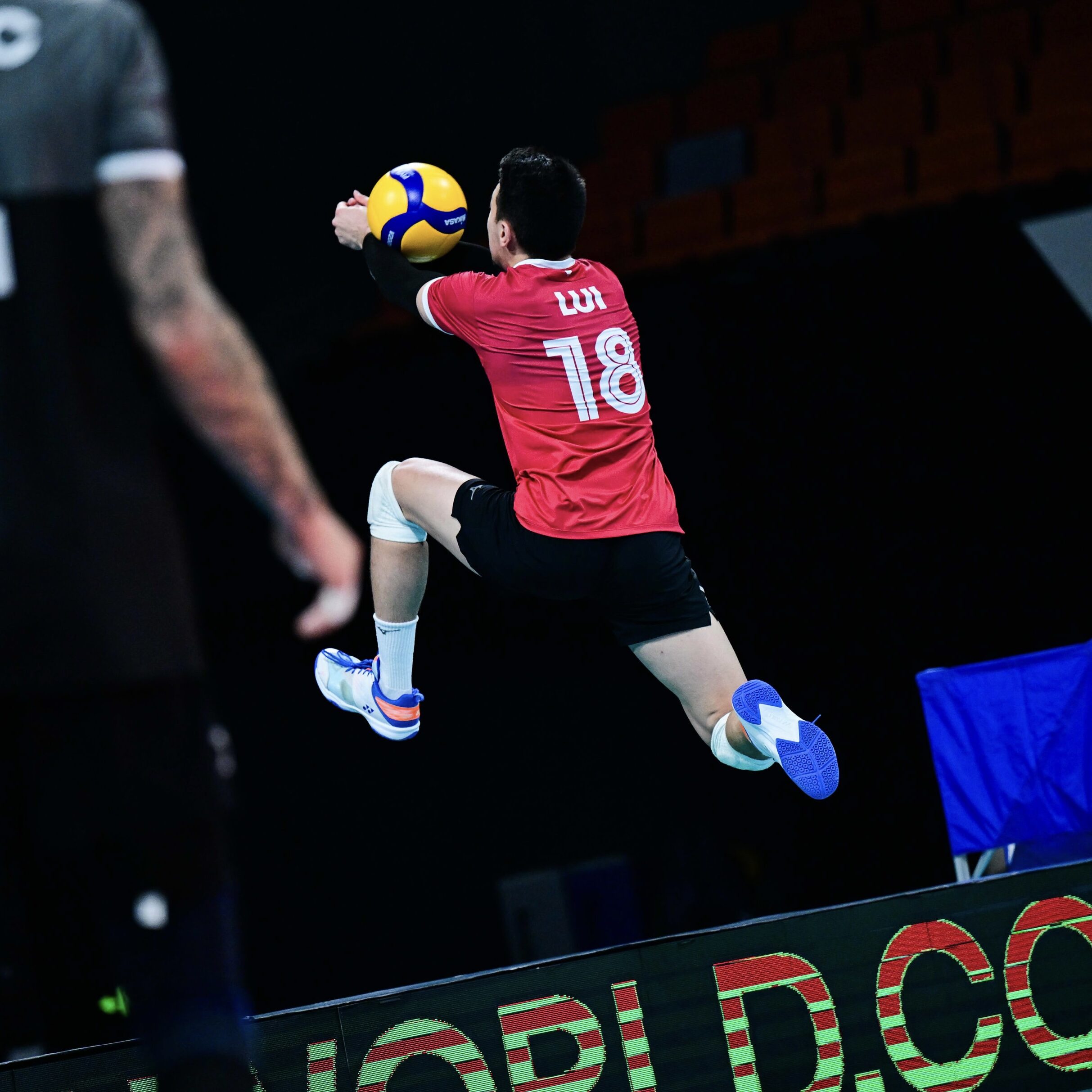 2023 Paris Olympic Qualifier - Xian, China (Justin Lui Saving a Ball)